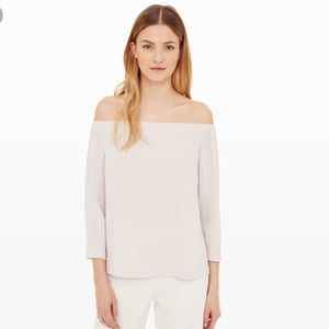 Club Monaco Yandel Off Shoulder Top in Rose Grey